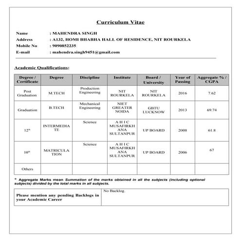 MAHENDRA SINGH_resume