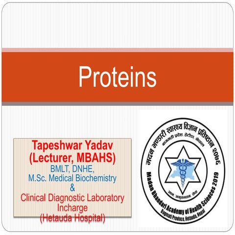 Basics of Proteins Chemistry