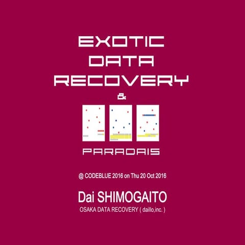 [CB16] EXOTIC DATA RECOVERY & PARADAIS by Dai Shimogaito