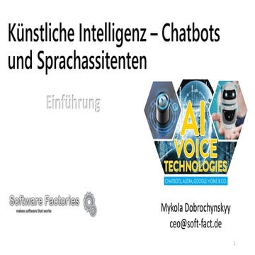 Künstliche Intelligenz - Chatbots uns Sprachassistenten