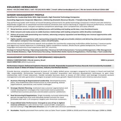 Global Executive Resume - Sales