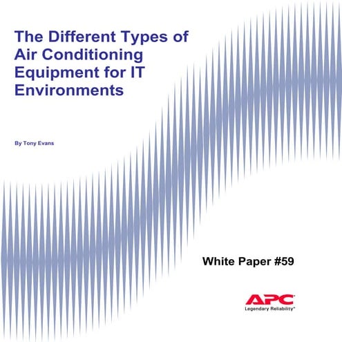 WP-59 The Different Types of Air Conditioning Equipment for IT Environments
