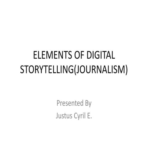 Elements of Digital Media