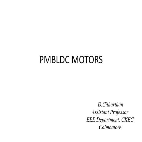 PMBLDC motors