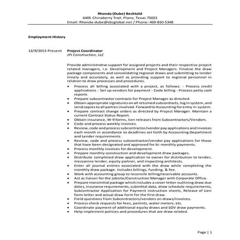 Doris McCoy Resume | PDF
