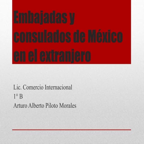 Actividad - embajadas y consulados de méxico en el extranjero