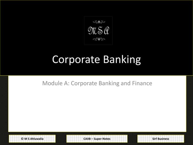 CAIIB Super Notes: Corporate Bankin...