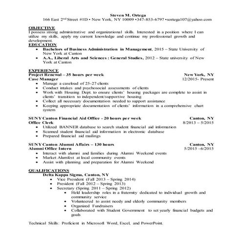 Steven Ortega Resume | DOCX