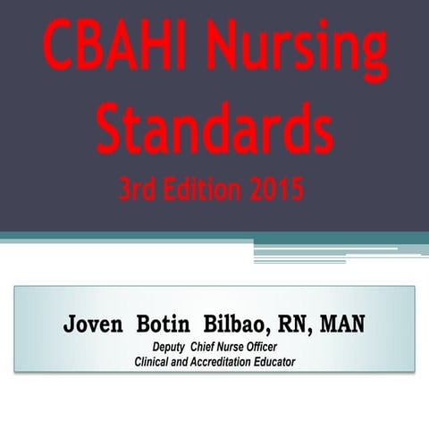 Cbahi Nursing standards