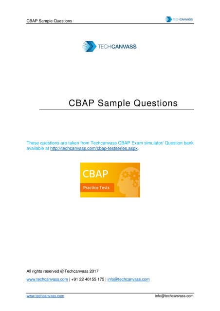 CBAP sample questions