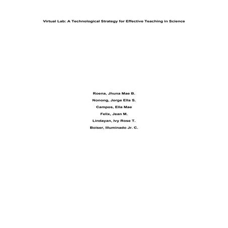 Action research on Virtual Science Instruction