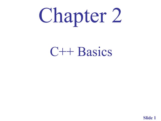 C++ basics