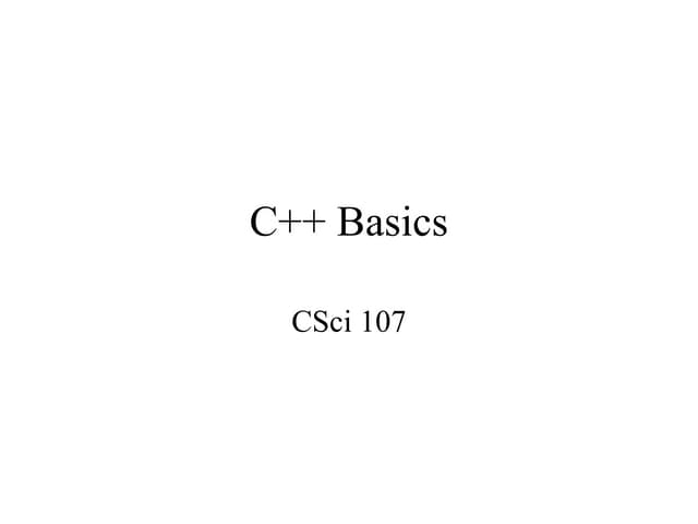 C++basics