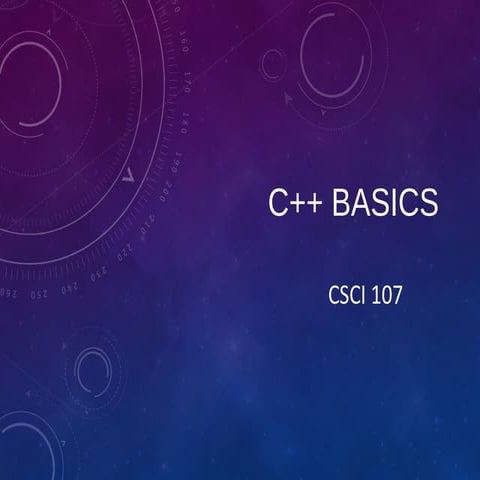 C++basics | PPT