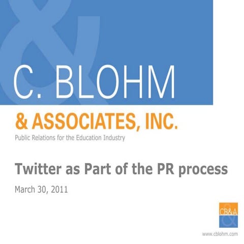 Twitter as Part of the PR Process
