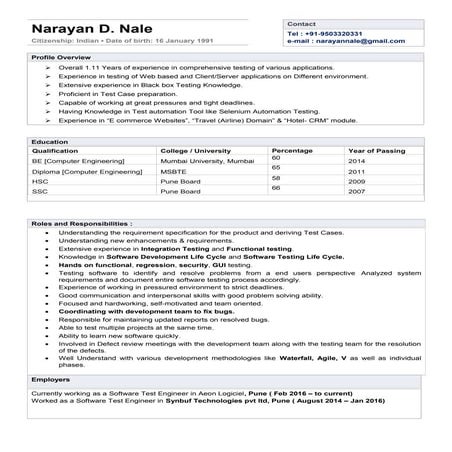 Narayan_Nale_Software_Test_Engineer