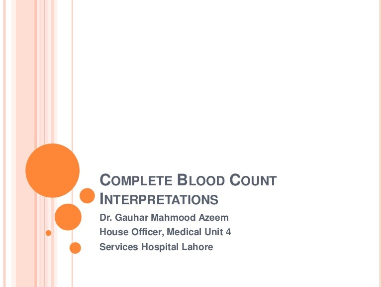 Cbc With Differential Chart