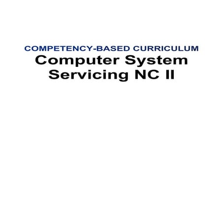Tr computer systems servicing nc ii | PDF