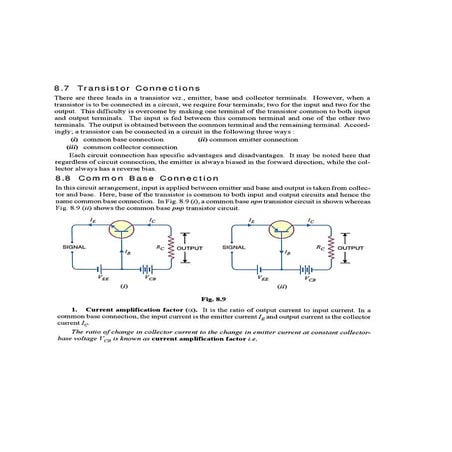 CB,CE & CC notes.pdf of Bipolar junction transistor | PDF