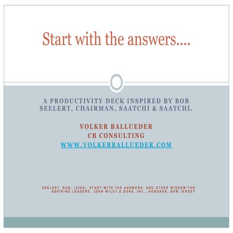 cb consulting productivity deck 2010