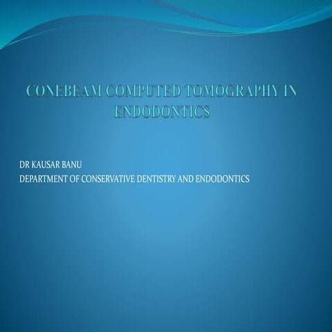 Cbct in endodontics ppt