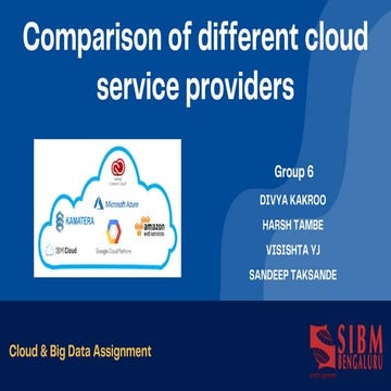 Comparison of cloud service providers