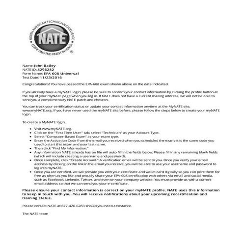 EPA 608 Certification PDF