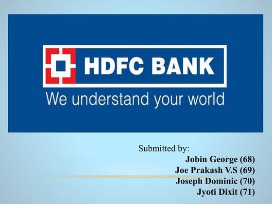 Hdfc bank ppt | PPTX