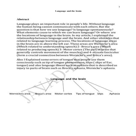 Language and the brain