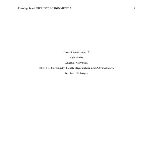 Project Assignment 2