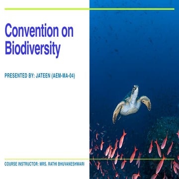 Convention on Biodiversity (CBD)