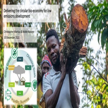 Delivering the circular bio-economy for low emissions development