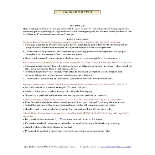 JCR General Resume | PDF