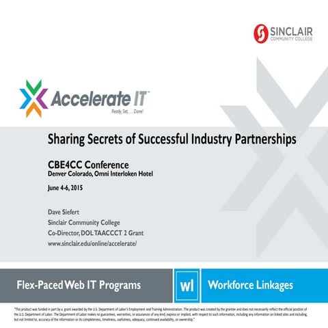 Sharing Secrets of Successful Partnerships