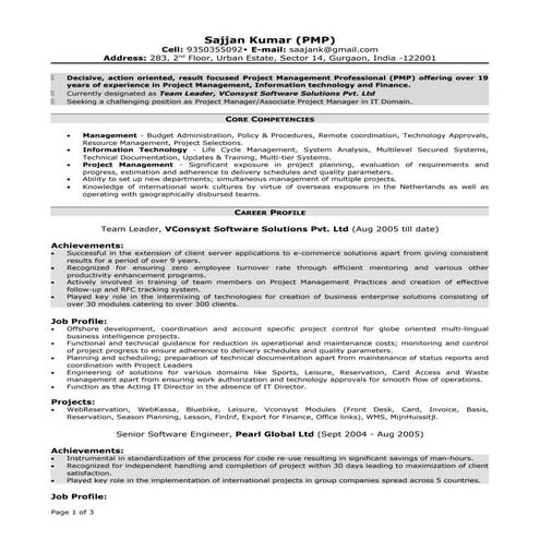 Final Resume - Sajjan Kumar (PMP)