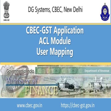 CBEC - GST - Access Control Logic | PPTX