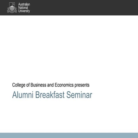 What can we say when the consumer isn't just listening? (Canberra edition)