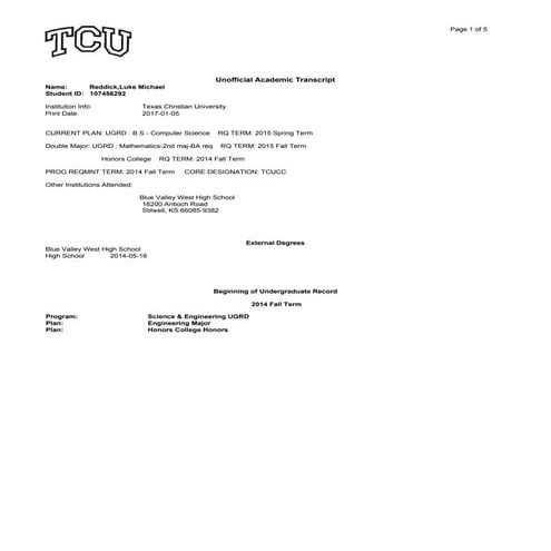 Luke_Unofficial_Transcript_2017