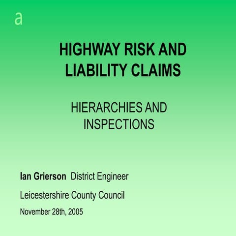 Hierarchies and Inspections Presentation Ian Griersonv2