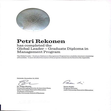 global leader diploma | PDF