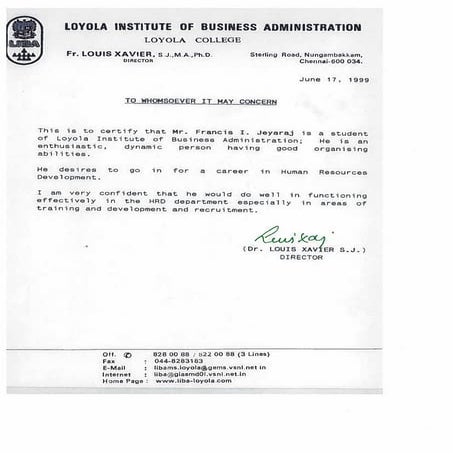 Reference Letter by GM-PR | PDF