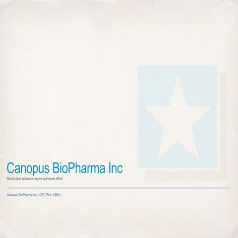 Canopus Biopharma Inc