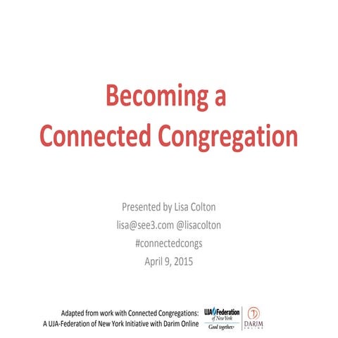 Becoming a Connected Congregation, Congregation Beth Israel, VA