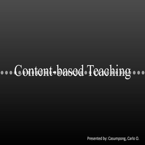 Content-based Instruction in Language teaching (Brief Overview)