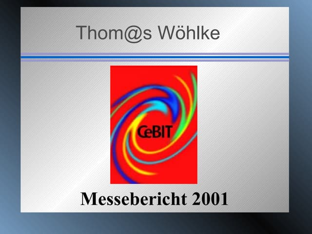 CeBit 2001 Messebericht
