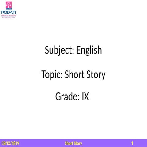 Short Stories | PPTX