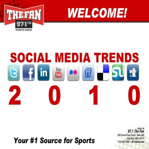 Trends in Social Media 2010
