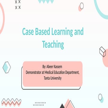Case based learning definition, imortance | PPTX | Adult Education ...