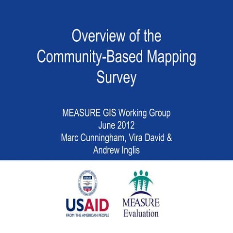 Overview of the Community-Based Mapping Survey