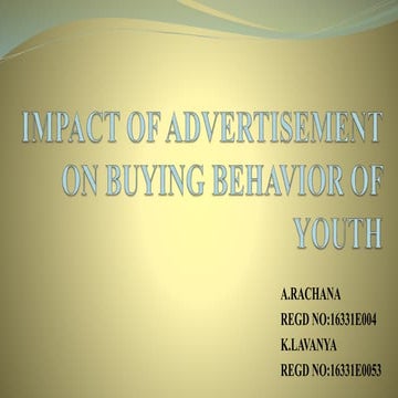 Impact of advertisements on buying behaviour of youth